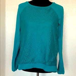 🌞 Thin sweatshirt w/lace front